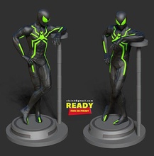 spiderman - stealth suit figure 3dprint superhero 3dprinting man comic fanart statue sculpture strength spider art sculptures 3d print model - Mito3D