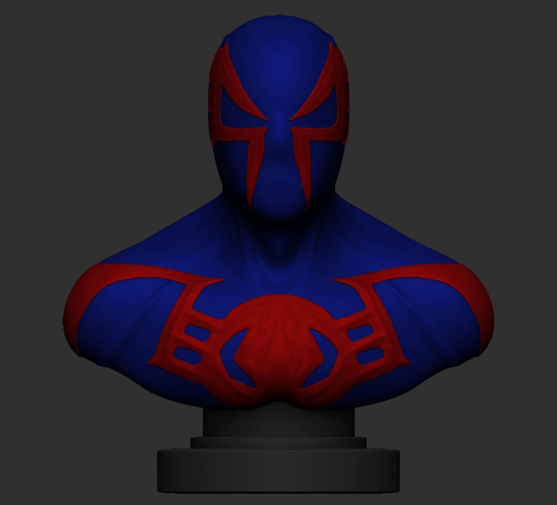 spiderman 2099 spider man marvel comics bust sculpture art sculptures 3D print model - Mito3D