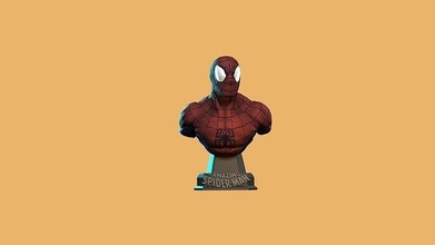 hombre araña busto maravilla personaje cómic arte héroe superhéroe 3dmodel juguetes coleccionables 3dprinting juegos 3d print model - Mito3D