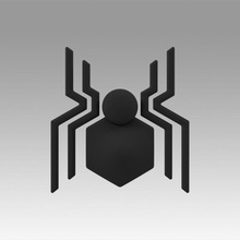 homme araignée retour maison poitrine logo merveille costume loisir diy symbole signe bandes dessinées incroyable 3d print model - Mito3D