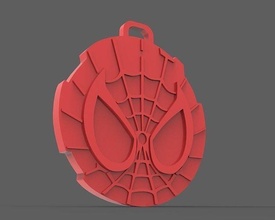 spiderman keychain 3d printable symbol shape art 3dprint 3dprintable sign geometric hobby diy 3d print model - Mito3D