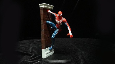 homme araignée ps4 avance version merveille peter statue figurine art sculptures 3d print model - Mito3D