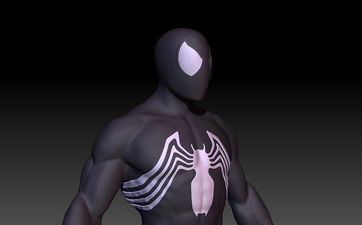 veneno araña hombre negro maravilla Comics Marvel cómic Arte esculturas 3d print model - Mito3D
