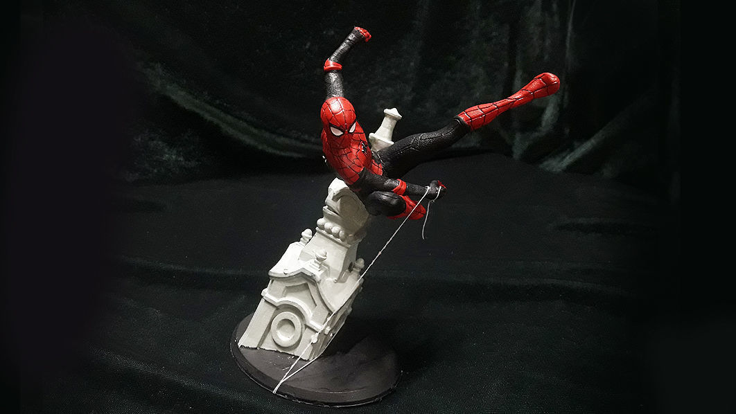 spidespiderman upgrade suit 3d print spiderman marvel farfromhome ironman art sculptures 3D print model - Mito3D
