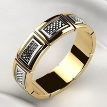spikes pattern fashion gold ring jewel gem rhino rhodium plating 3dprint print diamond wedding engagement brilliant ruby sapphire citrine brutal men spike jewelry rings 3d print model - Mito3D