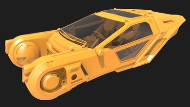 k spinner blade runner 2049 fan art 3d printing vehicle car games toys 3d print model - Mito3D