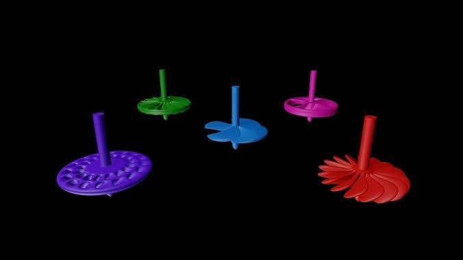 fiação tops crianças brinquedos hélice presente jogos 3D print model - Mito3D
