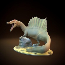 spinosaurus aegyptiacus previsto 3d stampa dino dinosauro rettile estinto creatura bestia animale spino carnivoro acqua africano fauna selvatica predatore lucertola miniatura figura stampabile arte sculture 3d print model - Mito3D