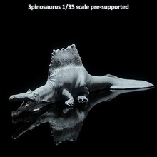 spinosaurus chilling 1-35 scale pre-supported dinosaur animal beast creature dino figure model realistic reptile miniature huge marine dnd sleeping resting theropod spino art sculptures 3d print model - Mito3D