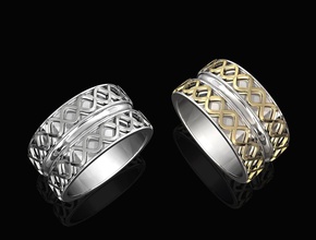 spiral band ring jewelry 3d printable stl rings gold silver platinum sterling women classic finger engagement fashion spirl 3d print model - Mito3D