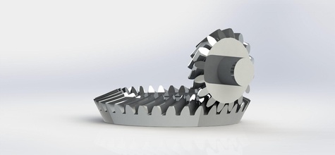 spirale smussatura ingranaggio rapporto 2 denti 16 32 macchinari precisione tecnologia equilibrio acciaio concettuale scienza ingegneria robotica coppia meccanico trasmissione industriale attrezzo robot 3d print model - Mito3D