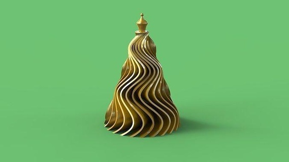 espiral Navidad árbol stl amor decoración hogar casa vela molde vacaciones lindo mínimo celebracion Días festivos Arte 3d print model - Mito3D