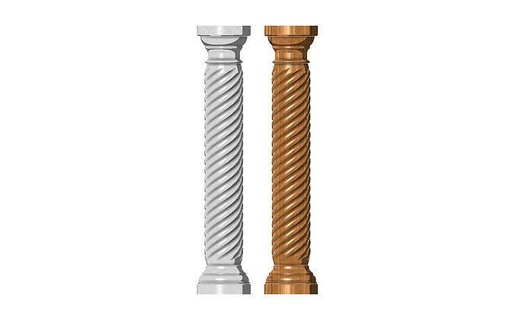 spirale classico colonna gesso antico colon pilastro ornamento architettura legna incisione cnc architettonico arredamento legno intaglio decorazione flauto Casa 3d print model - Mito3D