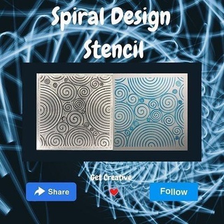 spiral design stencil abstraction cardmaking scrapbooking airbrushing spraypainting painting embossing stenciling art 3d print model - Mito3D