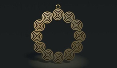 spirale orecchini gioielleria cerchio orecchino gioiello argento donne moda femmina rosa oro diamante Stampa stampabile geometrico Accessori brillante 3d print model - Mito3D