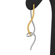 espiral pendientes oro joyería joya diamante mujer anillos 3d print model - Mito3D