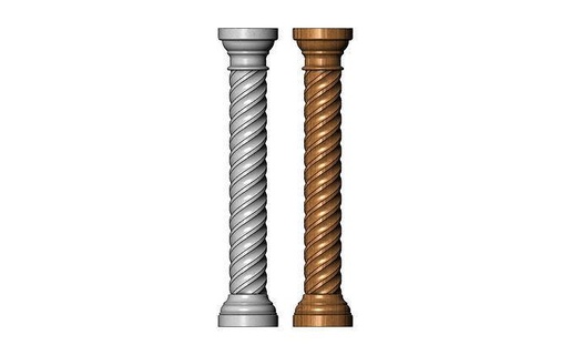 espiral flautas clásico columna pilastra yeso antiguo colon pilar ornamento arquitectura madera grabado cnc arquitectónico decoración tallado flauta casa 3d print model - Mito3D