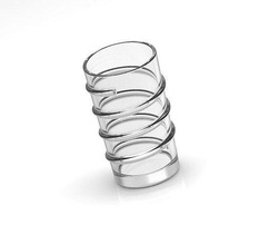 spiral glass tumbler kitchen vessel plate cooking houseware food lunch spoon tableware dining restaurant hotel dish bowl stylish kid fashion water appliance house 3d print model - Mito3D
