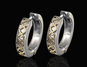 espiral brincos de argola jóias 3d printable stl rodadas ouro prata platina sterling aro brinco mulheres a moda 3d print model - Mito3D