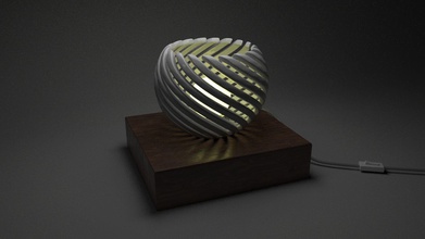 spiral lamba ev küçük modern tasarım ışık masa ucuz baskı yazdırılabilir aydınlatma 3d print model - Mito3D