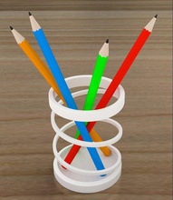 spiral pen stand art modern table accessories other 3d print model - Mito3D