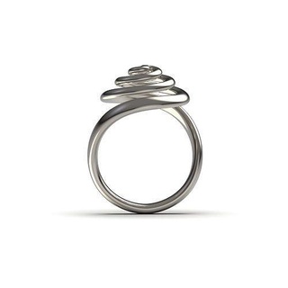 spiral ring 1 printable silver helix scroll loop volute spire jewelry idea gold rings unusual uncommon unique exceptional marvelous strange snake 3d print model - Mito3D