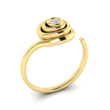 espiral anillo joya anillos joyería platino oro compromiso matrimonio diamante imprimible brillante celebracion plata aniversario cumpleaños 3d print model - Mito3D