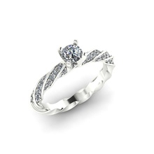 espiral do anel jóias ouro diamantes anéis 3d print model - Mito3D