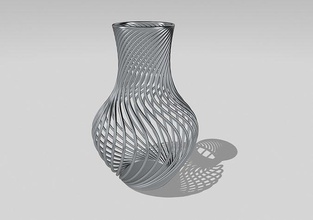 spiral vase decoration interior design pot decorative ornamental decor houseware deco jarron espiral house 3d print model - Mito3D