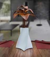 spirale vase 3d impression fleurs plantas art fleur conception contemporain Arquitectura decorativo vertu moderno idées Hogar maison décor 3d print model - Mito3D