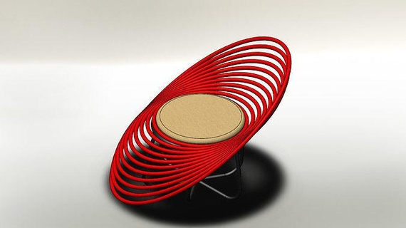 chaise spirale conçu forme sphère moderne conception meubles ellipse Ménage art innovation produit maison 3d print model - Mito3D