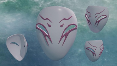 espíritu flor parientes máscara cuerno liga of leyendas espiritual cosplay pasatiempo bricolaje diy 3d print model - Mito3D