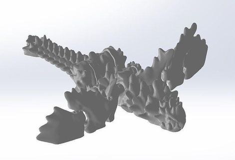 espíritu continuar imprimible fantasía dinosaurio tirano saurio Rex jurásico criaturas juegos juguetes miniaturas figuritas articular juguete lagartija flexi flexible articulado impresión sitio esculturas 3d print model - Mito3D