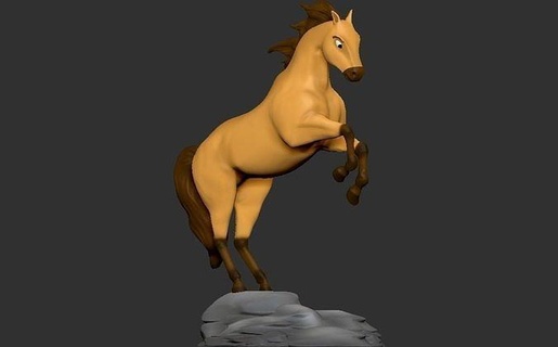 espíritu caballo película espíritu caballo caballo domable Dreamworks Arte 3d print model - Mito3D