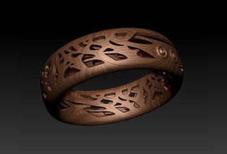 espírito de anéis árvores jóias lenda herói escuro magia o poder sonho 3d print model - Mito3D