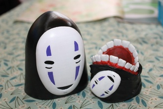 vivace viso kaonashi faccia anime carattere ghibli Giappone cartone animato divertente uovo passatempo Fai 3d print model - Mito3D