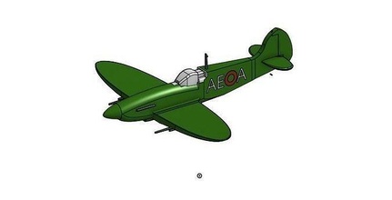 spitfire replica model avião cafajeste onshape Solidworks impressão brinquedo réplica militares 3d modelo jogos brinquedos 3d print model - Mito3D