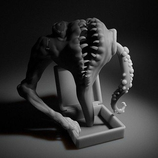 fractionné cauchemar créature art sculptures sculpture décoration personnage imprimable miniatures figurines statue miniature 3d print model - Mito3D