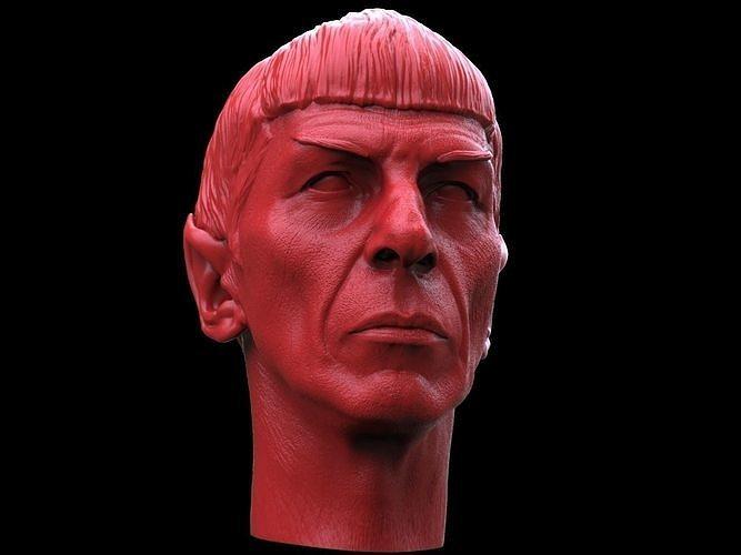 spock -leonard nimoy head star trek space vulcan miniatures wars leonard figurines fiction alien planet sci fi statue art sculptures 3D print model - Mito3D