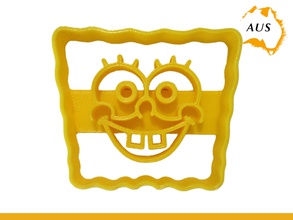 sponge bob square pants cookie cutter fruit cake biscuit decor food bakery baked lunch dessert dinner house kitchen dining 3d print model - Mito3D