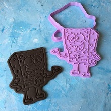 spongebob squarepants cookie cutter 3d print model cookiecutter games toys house kitchen dining cookiestamp cake food cutting nickelodeon kids play decoration disney micky 3d print model - Mito3D