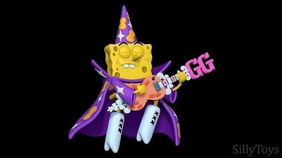 SpongeBob Schwammkopf doof goober Nickelodeon eletric Gitarre Film Felsen Magie Patrick sandig Star dummes Spielzeug gg 3d drucken Modell Kunst Skulpturen 3d print model - Mito3D