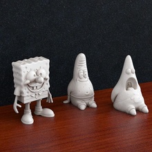 bob esponja pantalones cuadrados juguete muñeca robot arte esculturas 3d print model - Mito3D