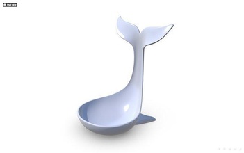 spoon holder balina 3d yazdır kulp destek kaşık 3dprint sert yüzey yüksek poli ev mutfak yemek 3d print model - Mito3D