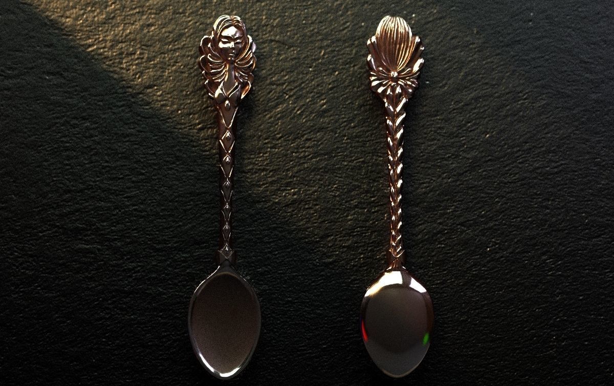 spoon flower girl jewelry tea daze silver moning sugar other 3D print model - Mito3D