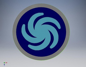 espora logo símbolo diseño Arte señales logos 3d print model - Mito3D