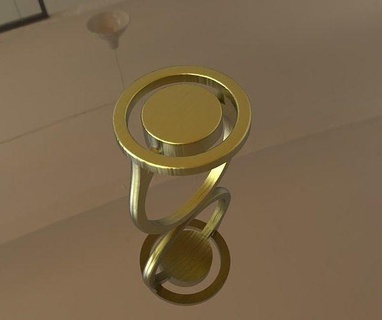sport circle ring woman fashion jewelry gold printable silver diamond girl rings 3d print model - Mito3D