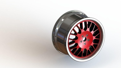 sports wheel 3d car tire chrome automotive racing disc metal vehicle automobile hobby diy 3d print model - Mito3D