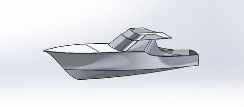 sportler boot rc miniatur fahrzeug hobby diy automobil 3d schiff design drucken stereolithographie wasserfahrzeug 3d print model - Mito3D