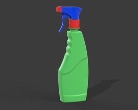 spray mist plastic bottle injection cleaner cosmetic mold blowing science engineering 3d print model - Mito3D